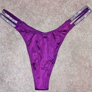 Victoria Secret Purple Shinestrap Thong